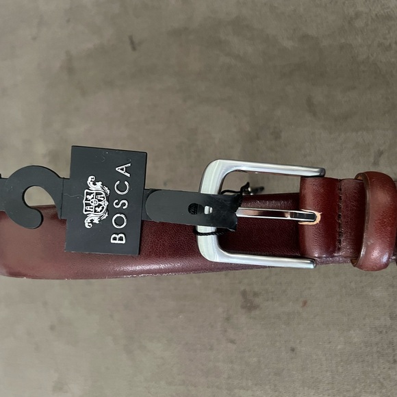 NEW BOSCA Italian leather brown belt size:38 - Picture 2 of 7